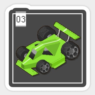 05 - Pixel Cars - Little Green Corridor Sticker